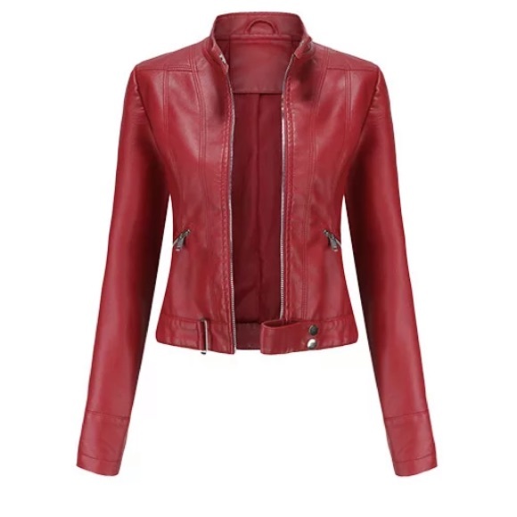 🎉New Fall Fashion Motto Biker PU Leather Jacket - Picture 1 of 12
